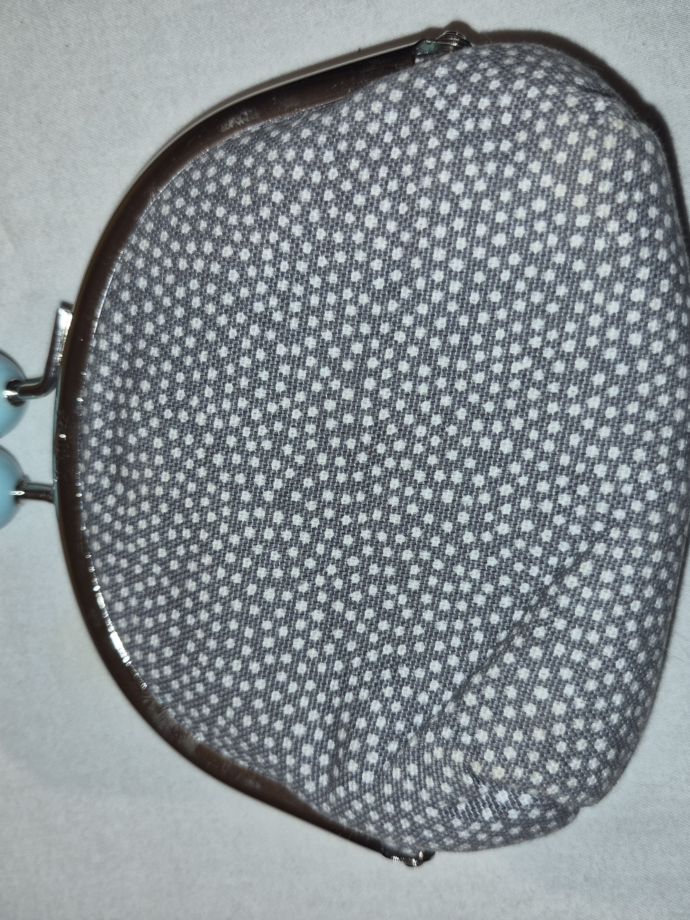 Thirty-One Gray Pin Dots Double Pinch 5"x5" Interior Compartment Wallet 1227 - Picture 3 of 9